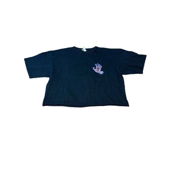 SZ Other - Youth Santa Cruz Skateboards Screaming Hand Graphic Long Sleeve Crop Shirt Sz M